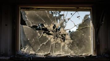 shattered cracked house photo
