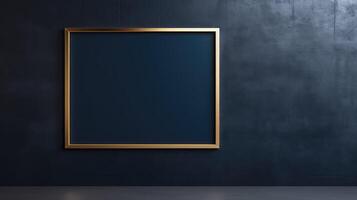 metallic mockup wall frame photo