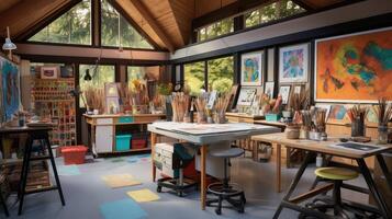 easels garage office photo