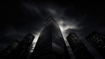 skyline black architecture photo