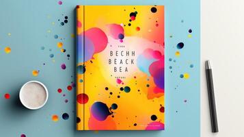 abstract book jacket template photo