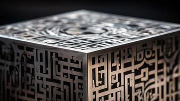 patterns metal cube photo