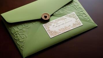 wax invitation green photo