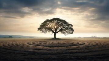 branches circle tree photo