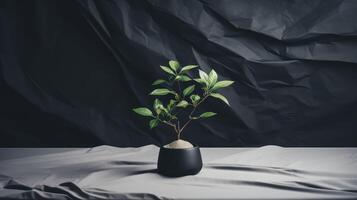 table crumpled paper background photo