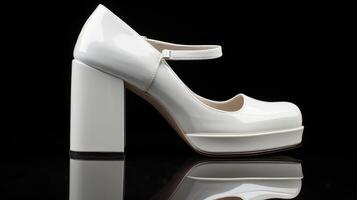 platform heels white background photo