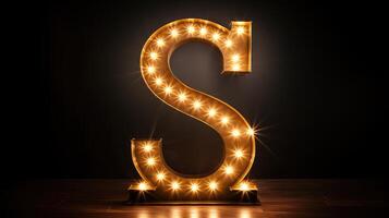 decorative gold alphabet cursive photo