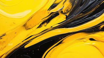 swirl yellow and black abstract photo