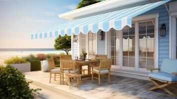 retractable house awning photo