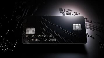 swipe credit card black photo