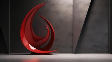 sleek red and gray abstract photo