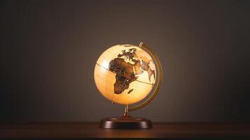 illuminated desk globe photo