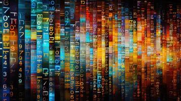 screen data numbers abstract photo