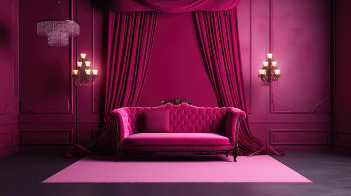 rich studio background pink