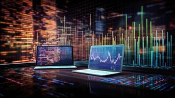 graphs technology background data photo