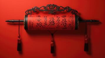 design red scroll photo