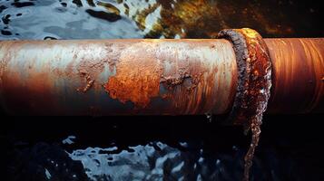 pollution rusty water photo