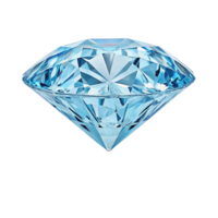 Blue diamond like a real isolated on transparent background png
