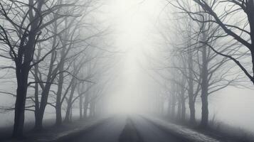 solitude road with trees photo
