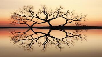 symmetry bare tree branch photo