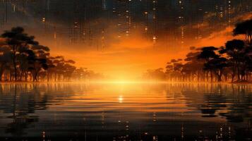 sunglow orange binary photo