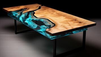 edge resin table photo