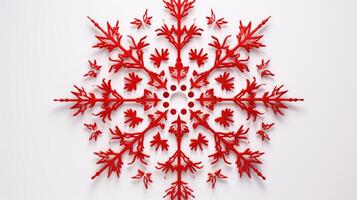design red snowflake pattern photo