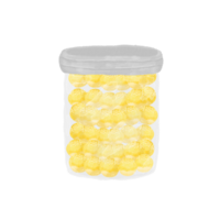 Hand-Drawn Nastar Cookies in a Jar, Golden, Transparent Container png