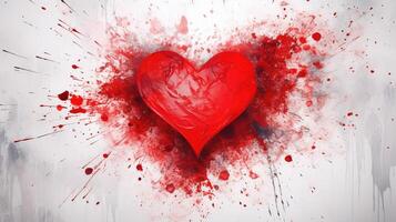 striking white and red background photo