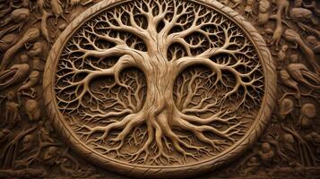 patterns tree carved photo