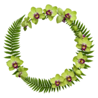 Vibrant floral wreath arrangement botanical art studio digital illustration bright atmosphere close-up view nature inspired design png