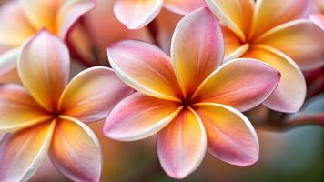 Vibrant tropical exotic petals close-up nature garden floral photography lush environment aesthetic viewpoint photo