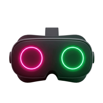 Exploring virtual reality innovation tech lab device close-up futuristic setting front view immersive experience png