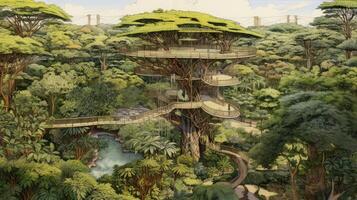 design tree top view architectural drawing photo
