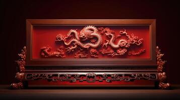 stand red scroll photo