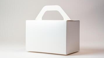 elegant white box with handle photo