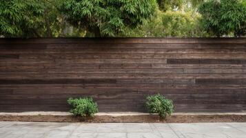 rustic wood retaining wall photo
