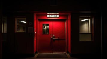 exit red sign photo