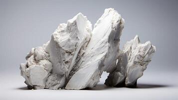 rough rock white background photo