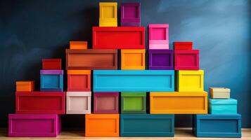 shelf rectangular box photo