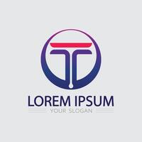 letter T logo image and font T design graphic T logo font vector