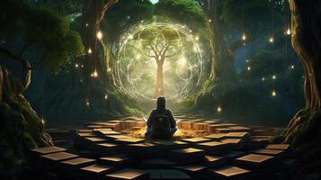 meditation mystic books photo