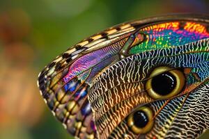 A butterfly with colorful wings photo