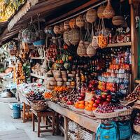 A fruit stand with lots of fruit and vegetables photo