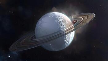Saturn, the planet in the outer space photo