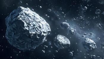 An artist's rendering of a large asteroid photo