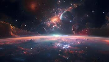 An image of the earth and space from space photo