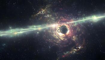An image of a black hole in space photo