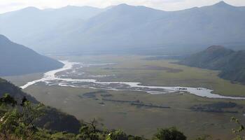 A river in the valley photo