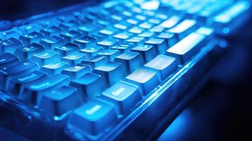 illuminated computer blue photo